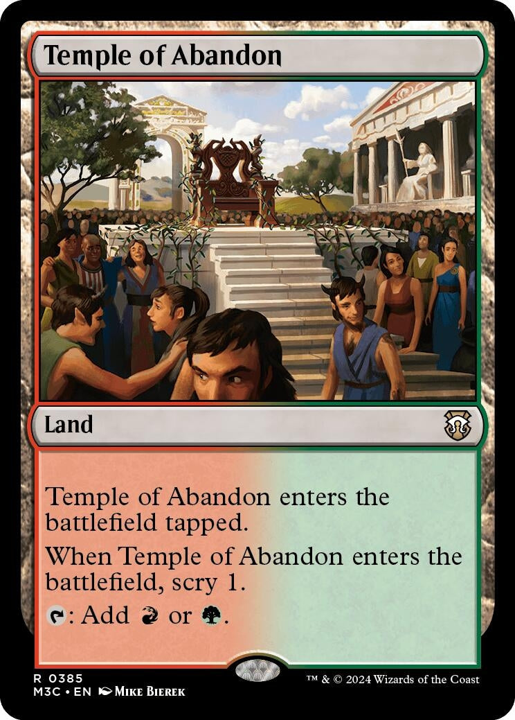 Image for Temple of Abandon (Ripple Foil) (385) (M3C) - Magic: The Gathering