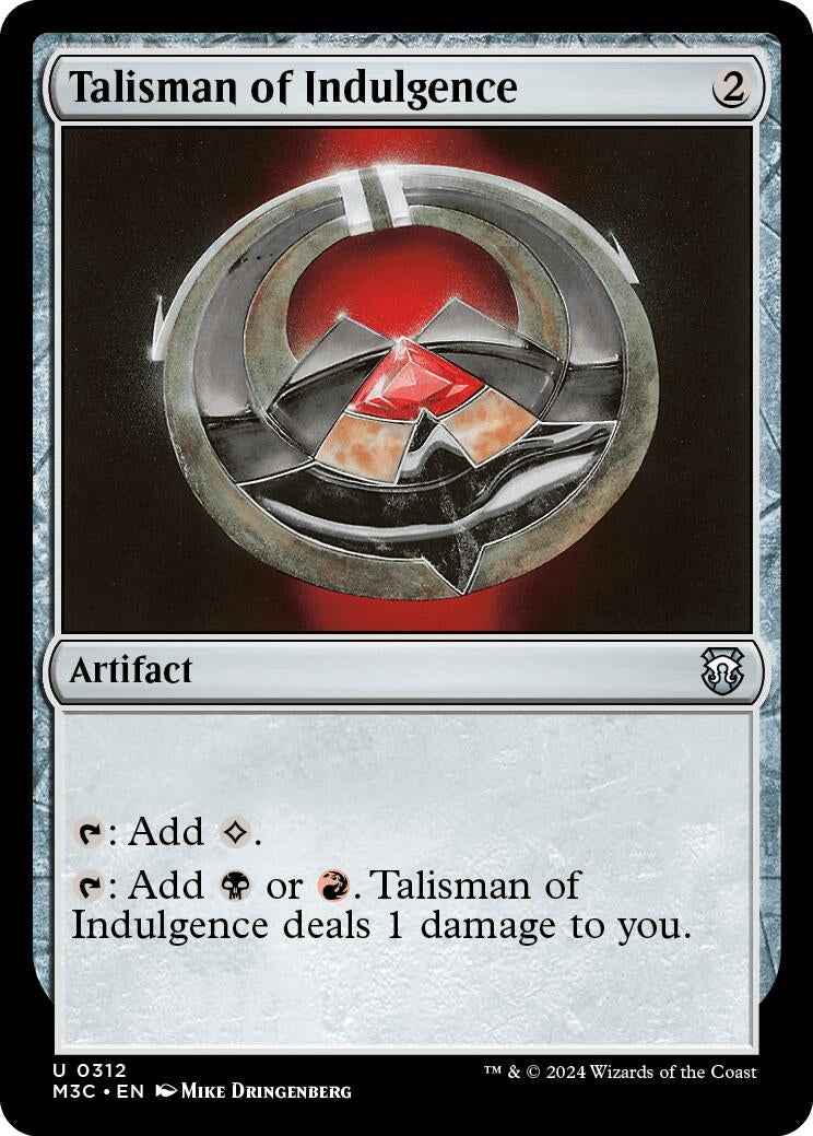 Image for Talisman of Indulgence (Ripple Foil) (312) (M3C) - Magic: The Gathering