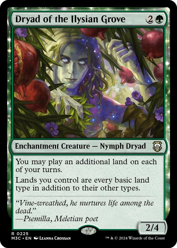 Image for Dryad of the Ilysian Grove (Ripple Foil) (225) (M3C) - Magic: The Gathering
