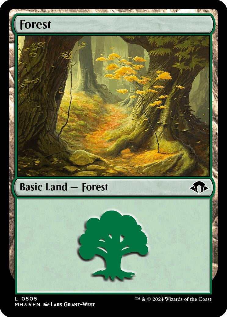 Image for Forest (0505) (Ripple Foil) (505) (MH3) - Magic: The Gathering