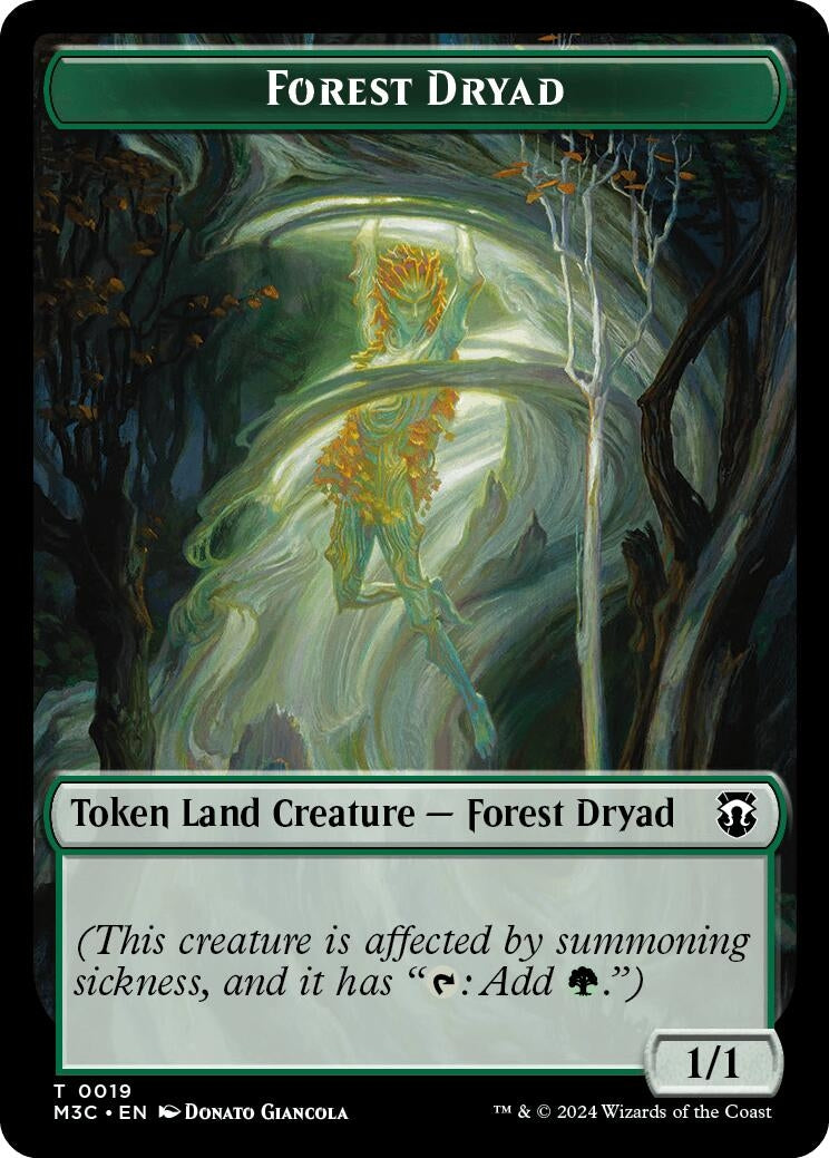 Image for Forest Dryad // Boar Double-Sided Token (19 // 17) (M3C) - Magic: The Gathering