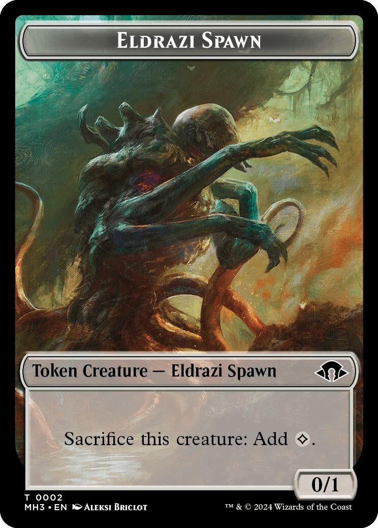 Image for Eldrazi Spawn // Fanatic of Rhonas Double-Sided Token (2 // 15) (MH3) - Magic: The Gathering