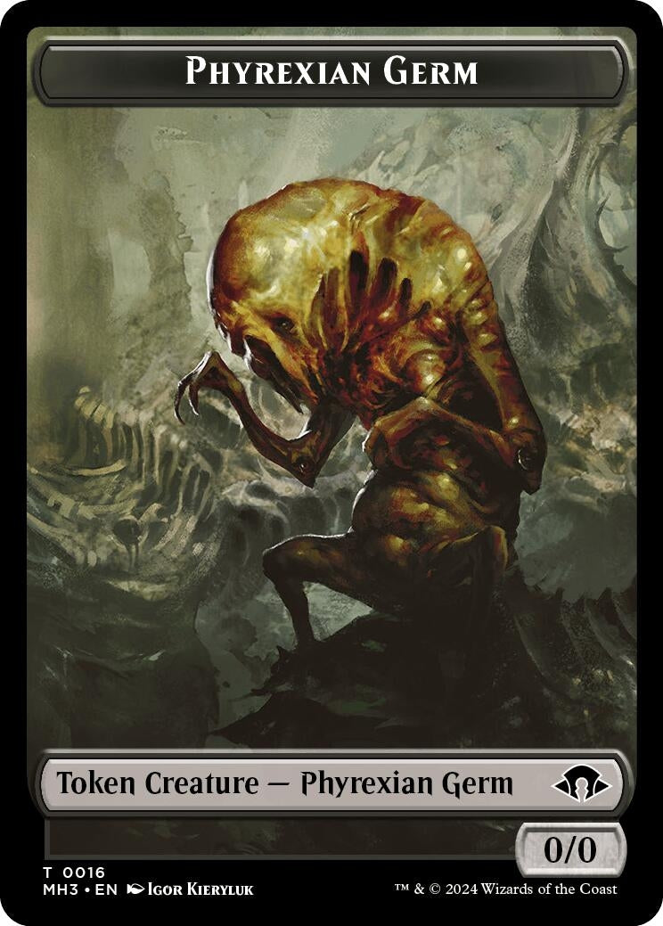 Image for Phyrexian Germ // Spirit (0028) Double-Sided Token (16 // 28) (MH3) - Magic: The Gathering