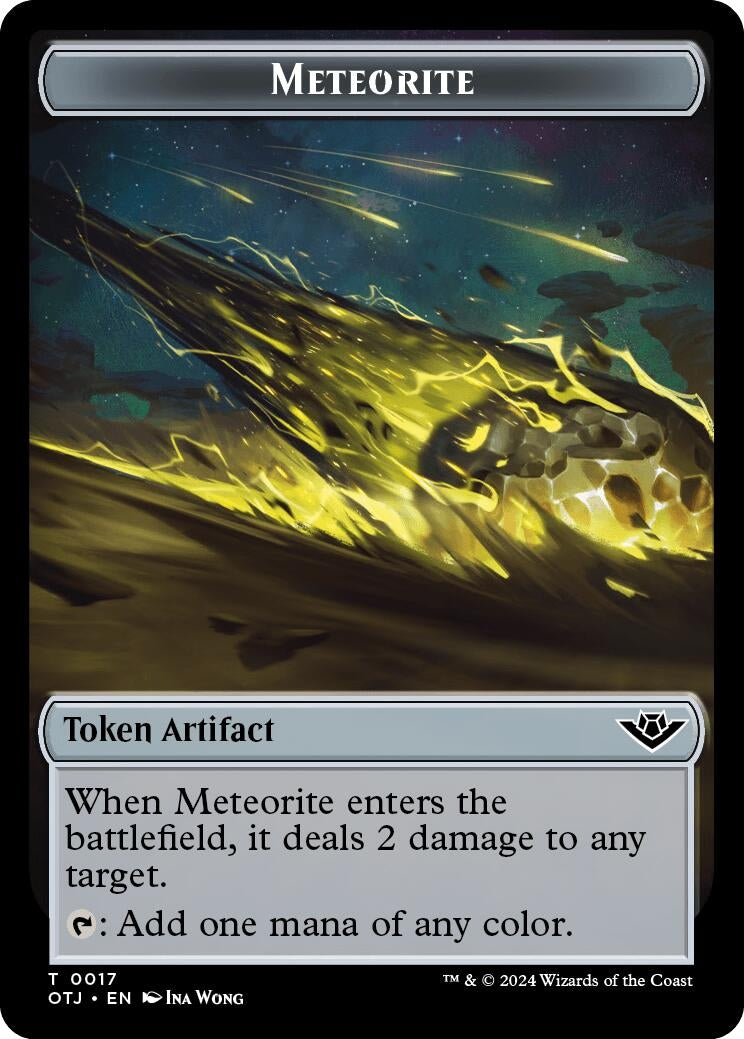 Image for Meteorite // Plot Double-Sided Token (17 // 20) (OTJ) - Magic: The Gathering