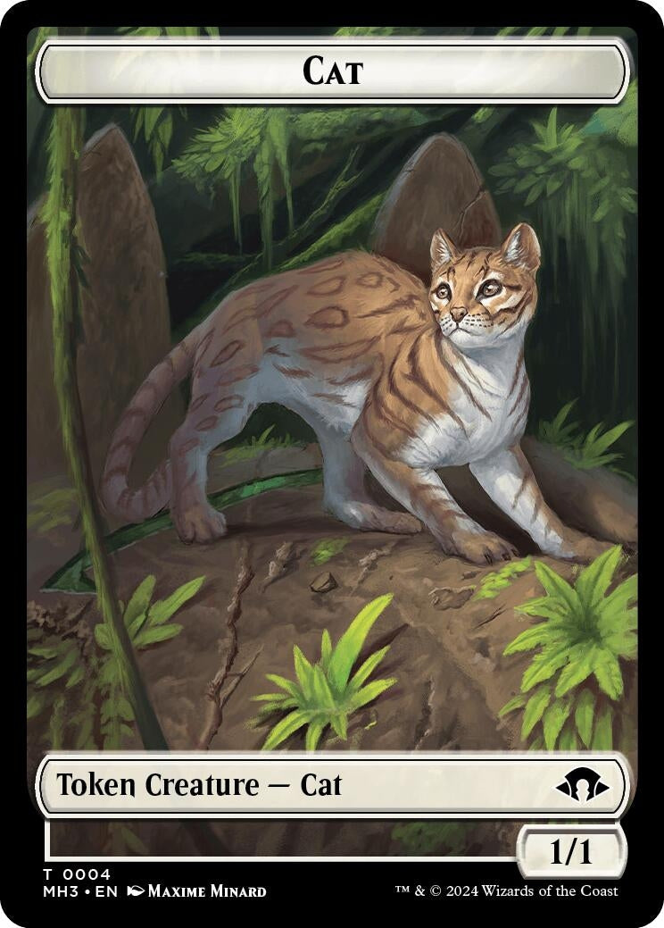 Image for Cat // Energy Reserve Double-Sided Token (4 // 36) (MH3) - Magic: The Gathering