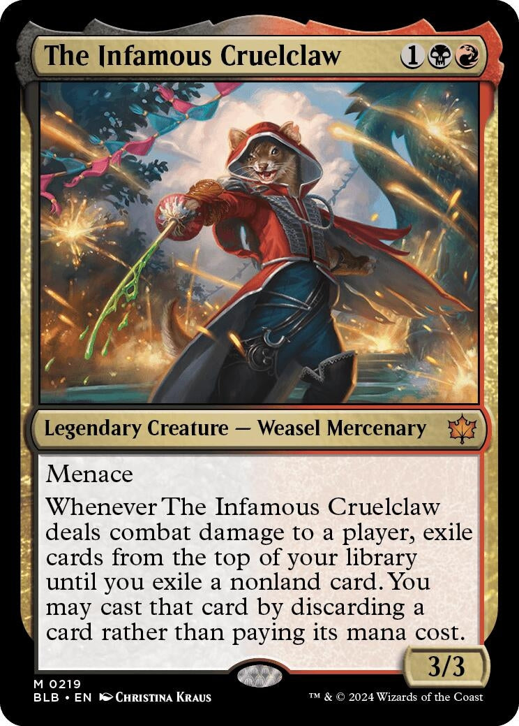 Image for The Infamous Cruelclaw (219) (BLB) - Magic: The Gathering