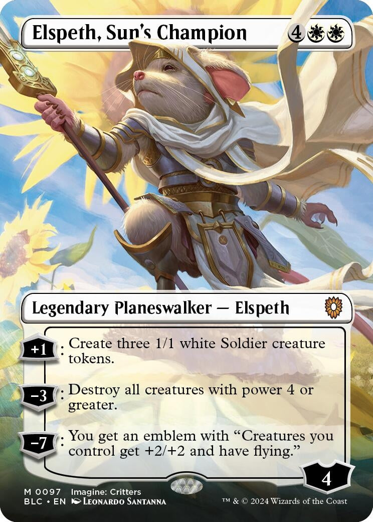 Image for Elspeth, Sun's Champion (Borderless) (97) (BLC) - Magic: The Gathering