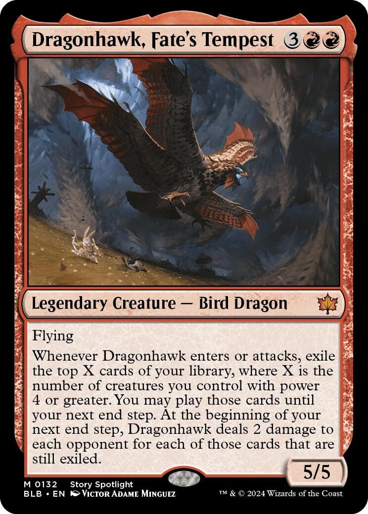 Image for Dragonhawk, Fate's Tempest (132) (BLB) - Magic: The Gathering