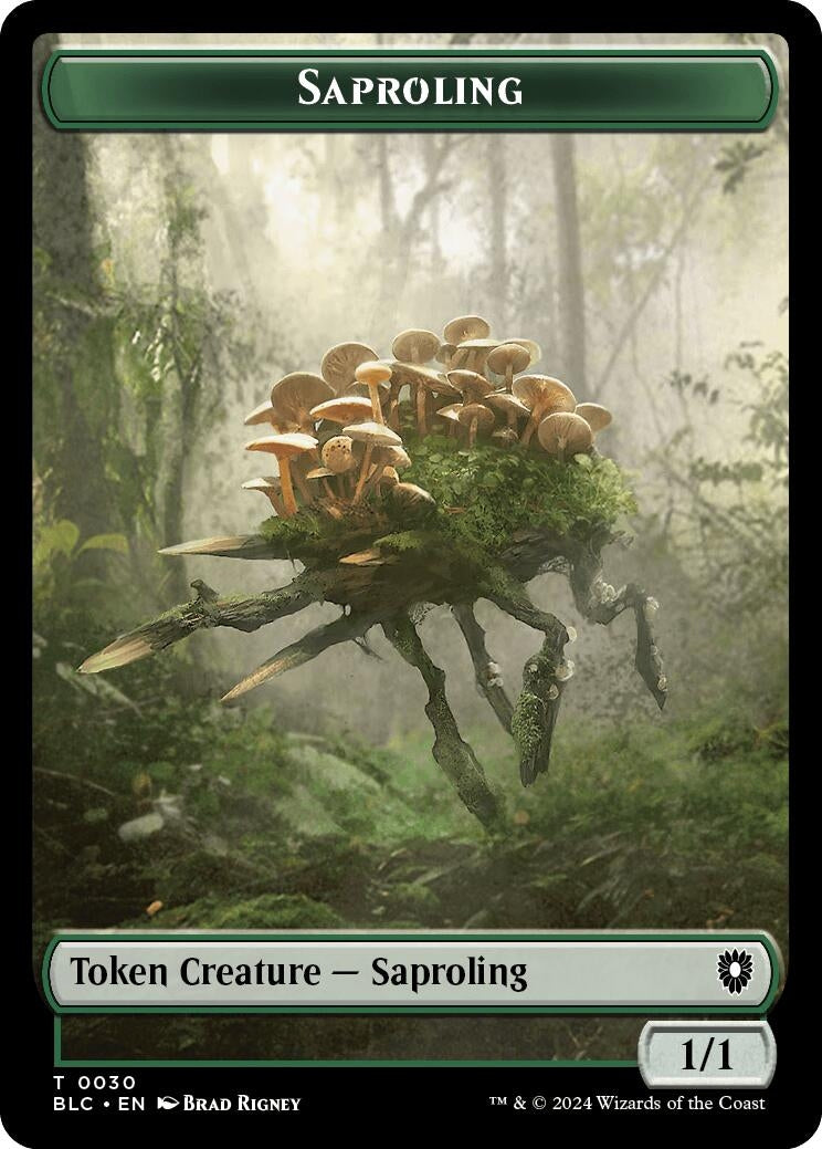 Image for Saproling // Treasure Double-Sided Token (30 // 29) (BLC) - Magic: The Gathering