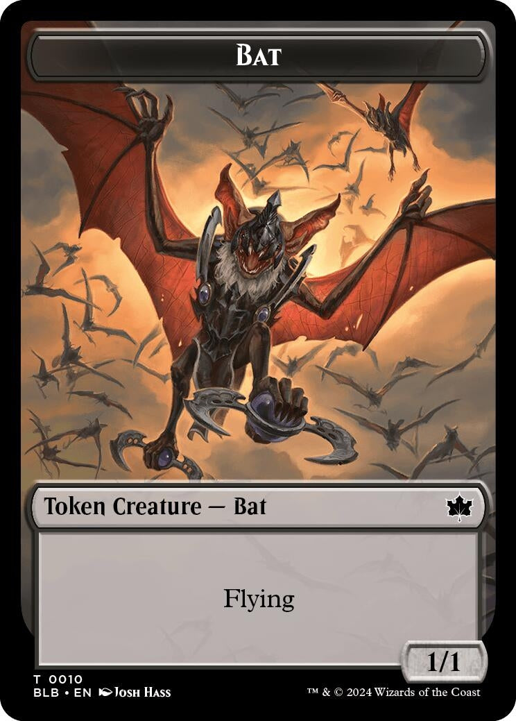 Image for Bat // Intrepid Rabbit Double-Sided Token (10 // 2) (BLB) - Magic: The Gathering