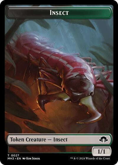 Image for Insect (0027) // Energy Reserve Double-Sided Token (27 // 36) (MH3) - Magic: The Gathering