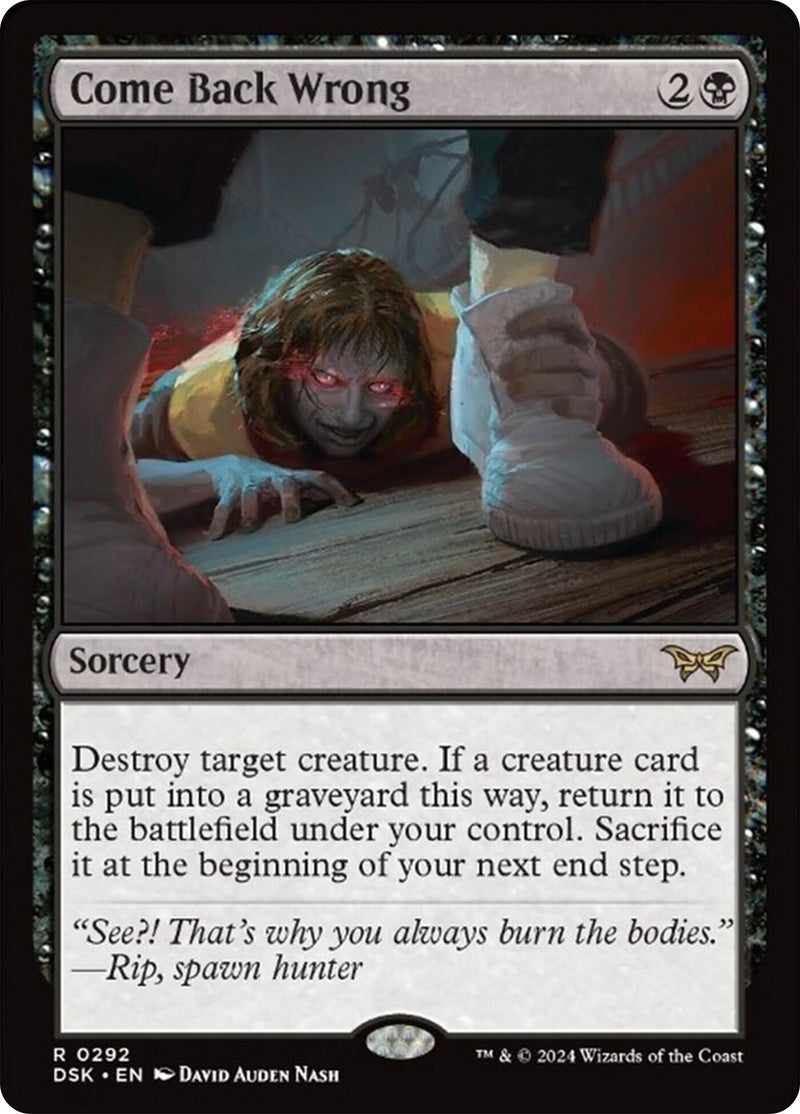 Image for Come Back Wrong (0292) (292) (DSK) - Magic: The Gathering