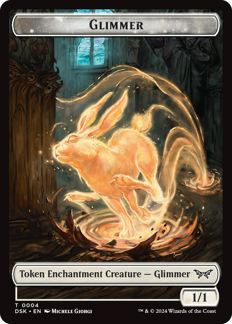 Image for Glimmer // Spirit (0006) Double-Sided Token (4 // 6) (DSK) - Magic: The Gathering
