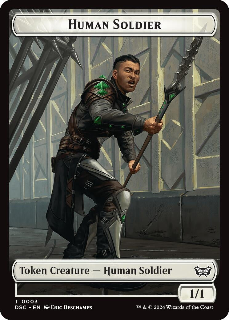 Image for Human Soldier // Scarecrow Double-Sided Token (3 // 23) (DSC) - Magic: The Gathering