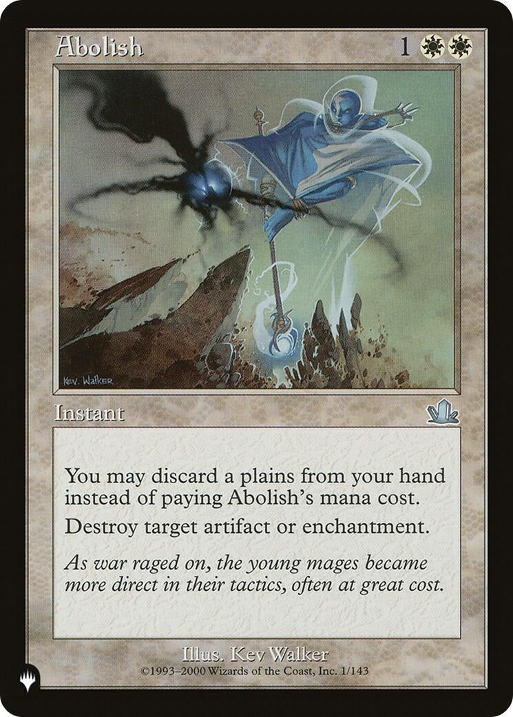 Abolish (1/143) (LIST)
