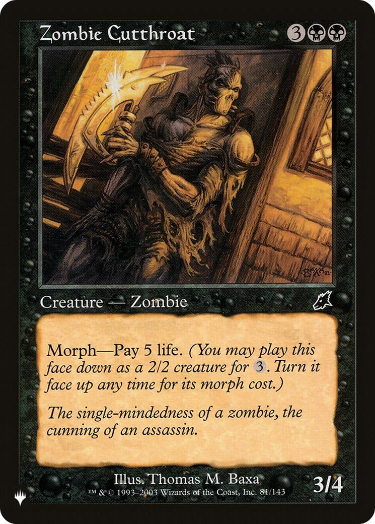 Zombie Cutthroat (81/143) (LIST)