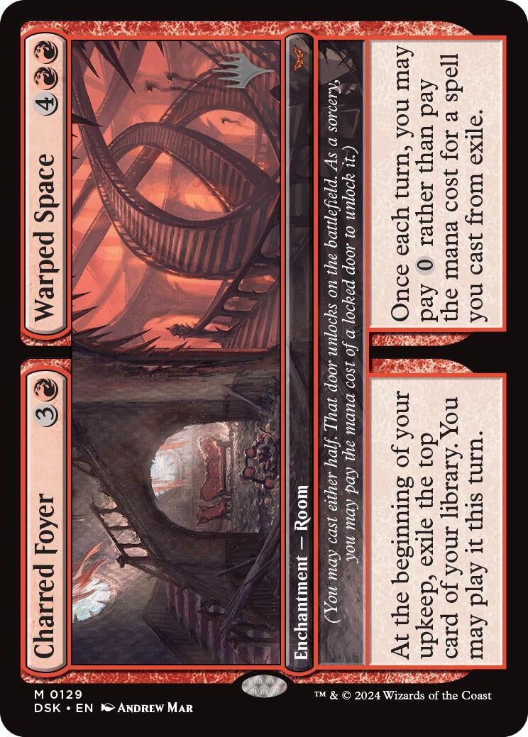 Image for Charred Foyer // Warped Space (129) (PPDSK) - Magic: The Gathering
