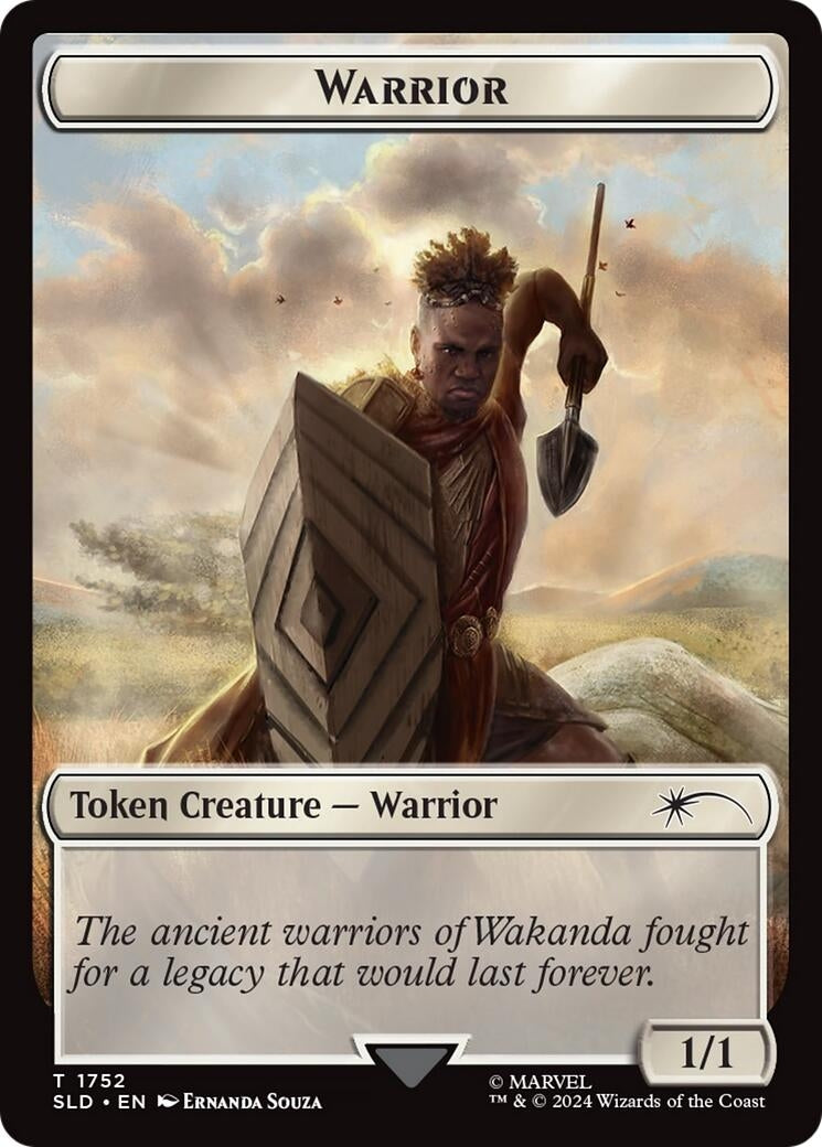 Image for Warrior Token (Rainbow Foil) (1752) (SLD) - Magic: The Gathering
