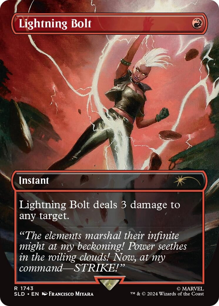 Image for Lightning Bolt (1743) (Rainbow Foil) (1743) (SLD) - Magic: The Gathering