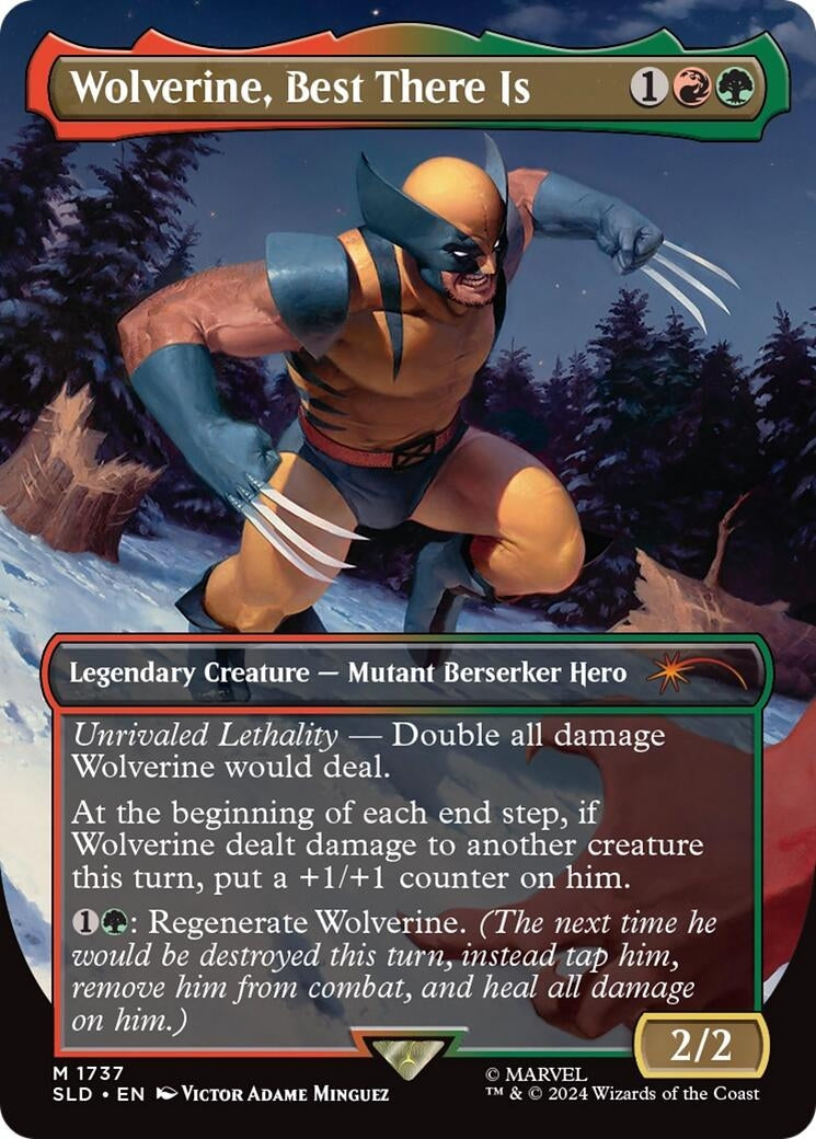 Image for Wolverine, Best There Is (Rainbow Foil) (1737) (SLD) - Magic: The Gathering