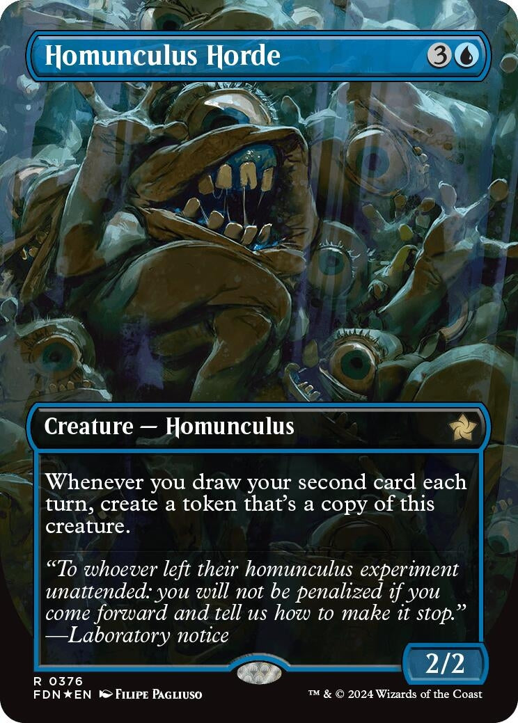 Image for Homunculus Horde (Borderless) (Mana Foil) (376) (FDN) - Magic: The Gathering