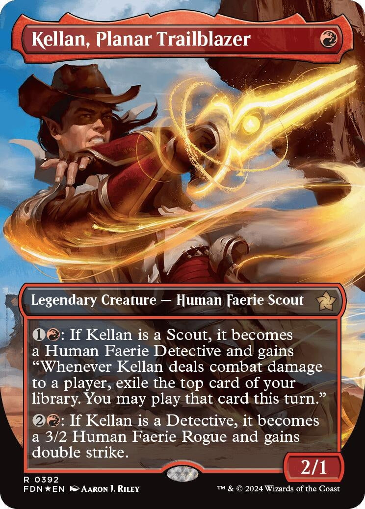 Image for Kellan, Planar Trailblazer (Borderless) (Mana Foil) (392) (FDN) - Magic: The Gathering