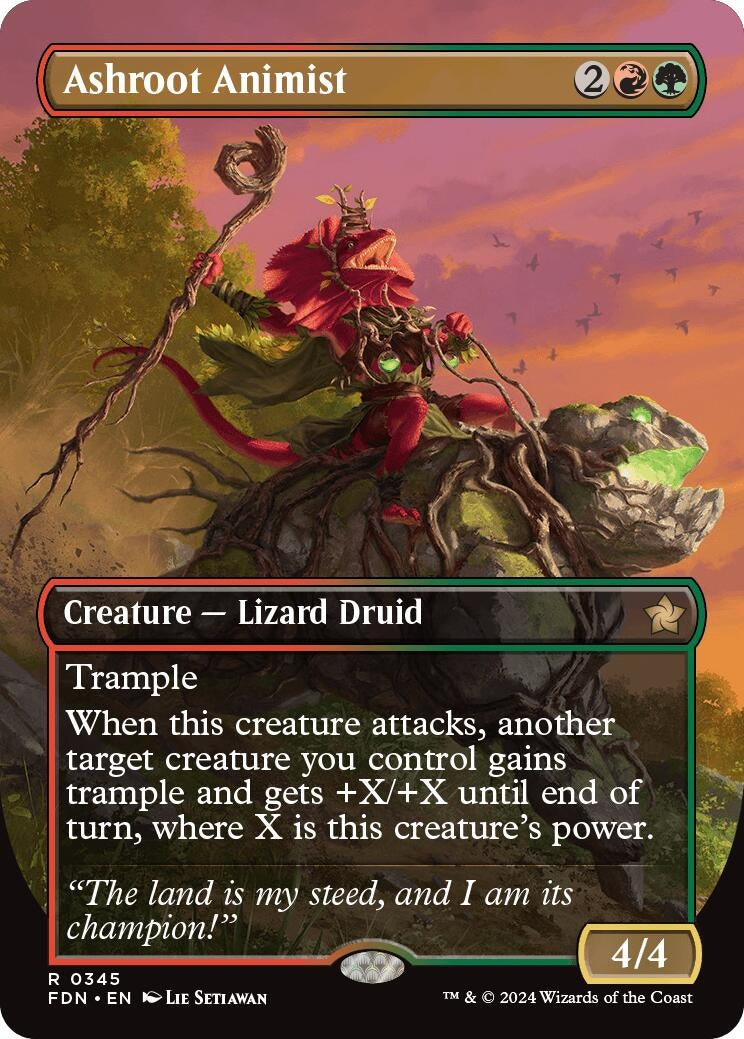 Image for Ashroot Animist (Borderless) (345) (FDN) - Magic: The Gathering