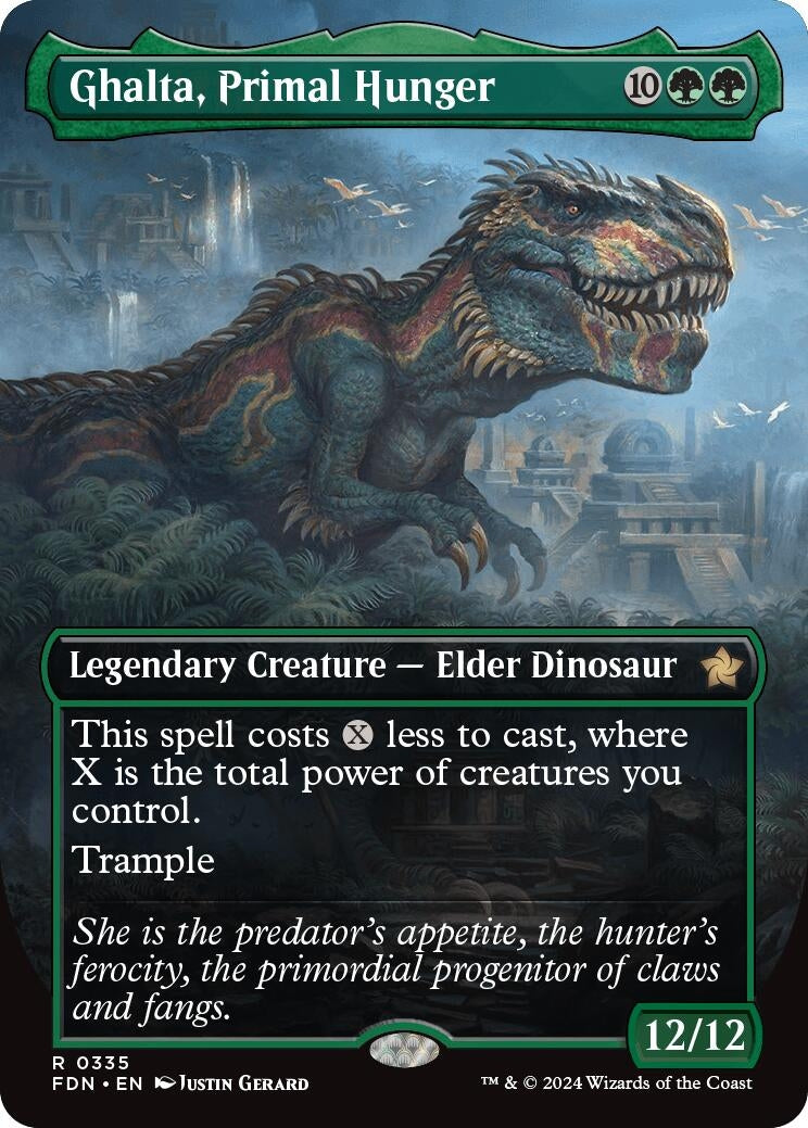 Image for Ghalta, Primal Hunger (Borderless) (335) (FDN) - Magic: The Gathering