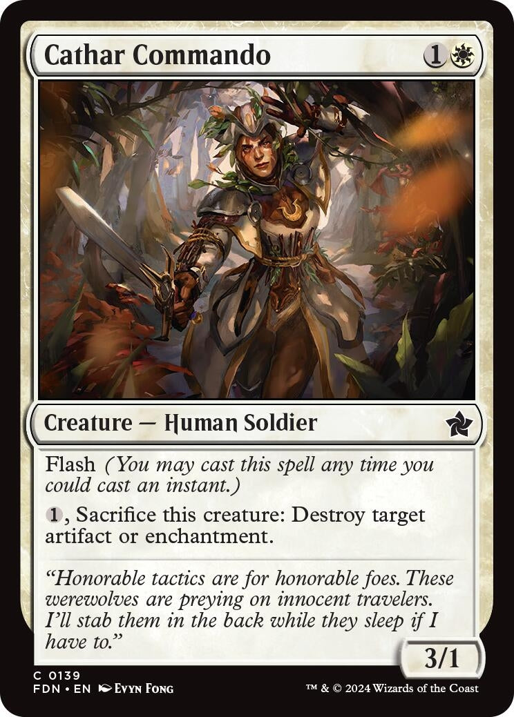 Image for Cathar Commando (139) (FDN) - Magic: The Gathering