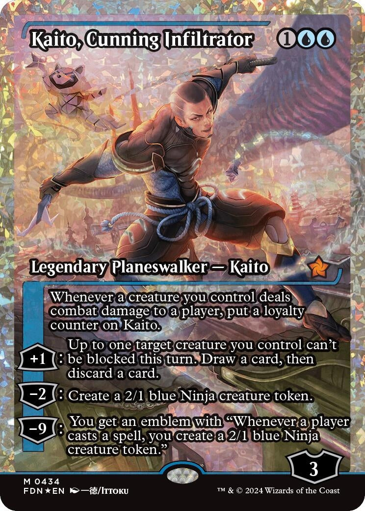 Image for Kaito, Cunning Infiltrator (Showcase) (Fracture Foil) (434) (FDN) - Magic: The Gathering
