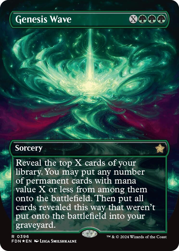 Image for Genesis Wave (Borderless) (Mana Foil) (396) (FDN) - Magic: The Gathering