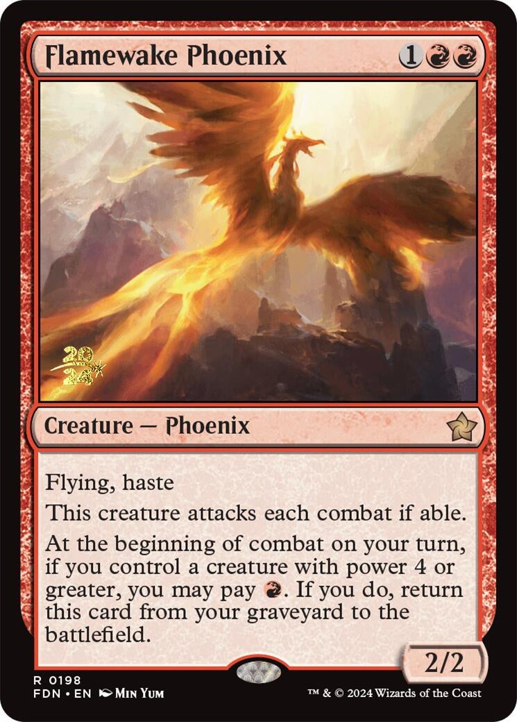 Image for Flamewake Phoenix (FDN) (198) (PRE) - Magic: The Gathering
