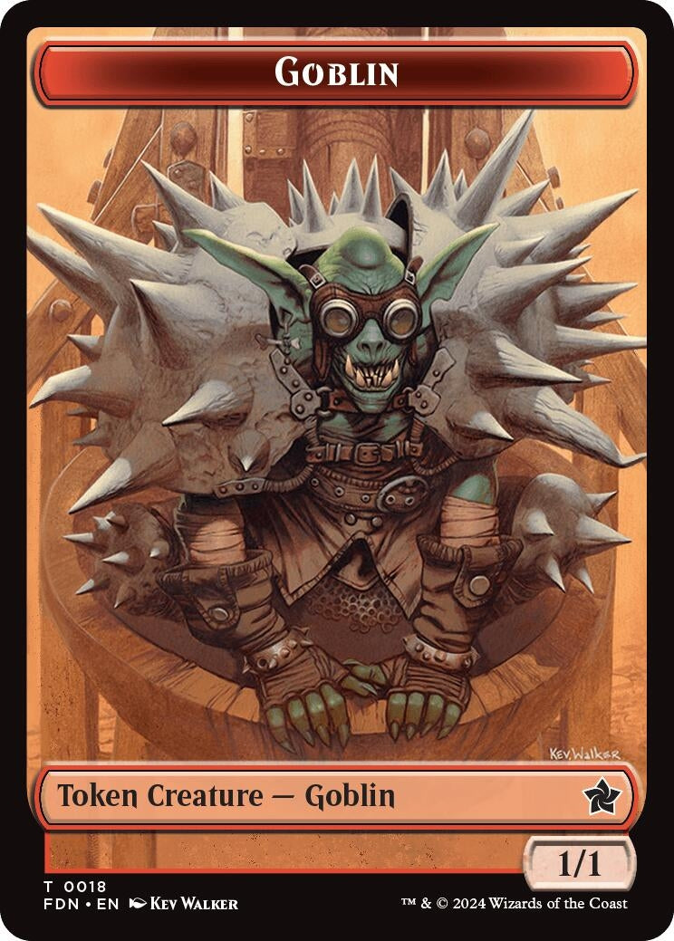 Image for Goblin // Treasure Double-Sided Token (18 // 23) (FDN) - Magic: The Gathering