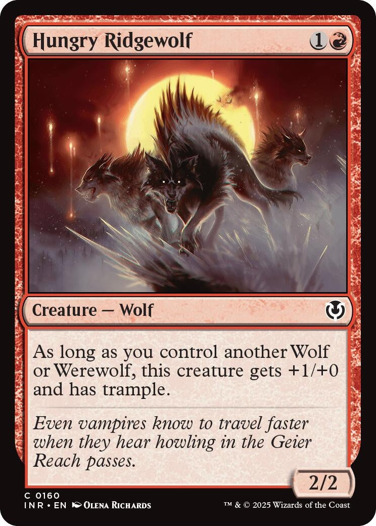 Image for Hungry Ridgewolf (160) (INR) - Magic: The Gathering
