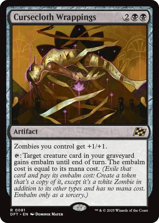 Image for Cursecloth Wrappings (81) (DFT) - Magic: The Gathering
