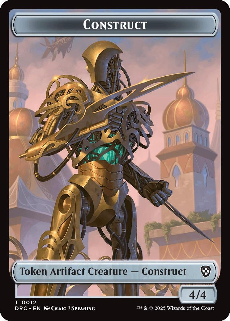 Image for Construct // Beast (0011) Double-Sided Token (12 // 11) (DRC) - Magic: The Gathering