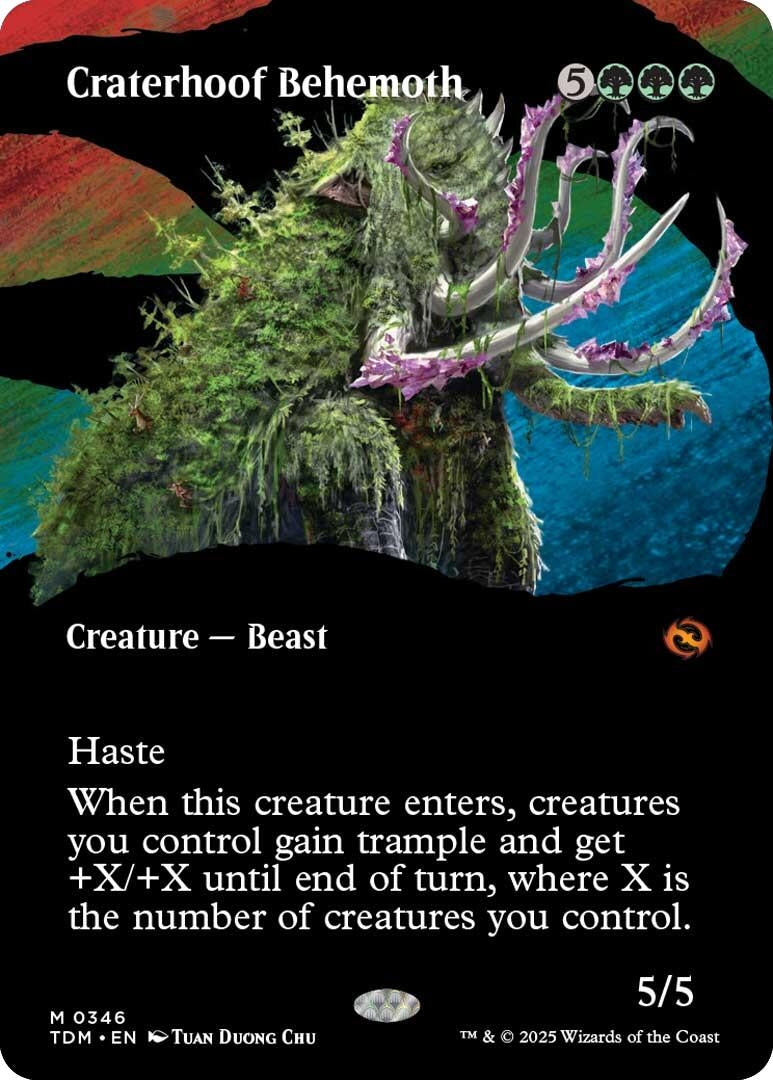 Image for Craterhoof Behemoth (Borderless) (346) (TDM) - Magic: The Gathering