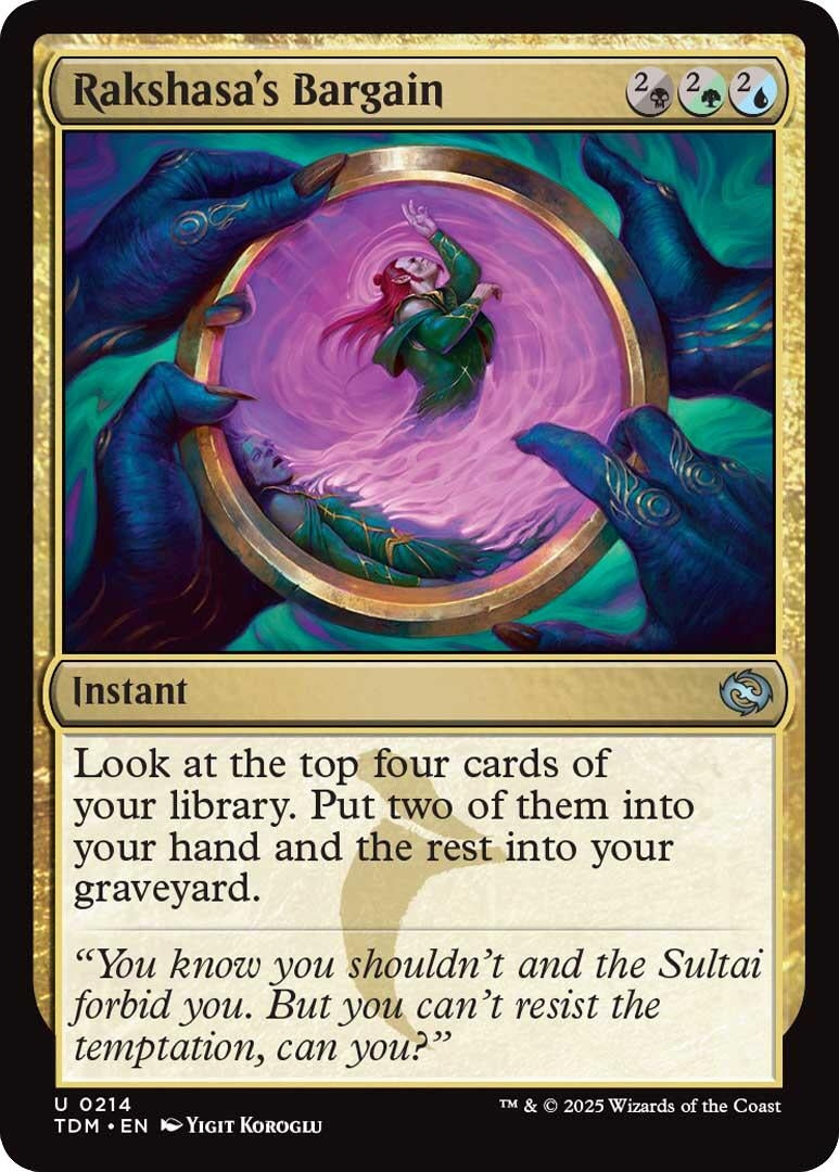 Image for Rakshasa's Bargain (214) (TDM) - Magic: The Gathering