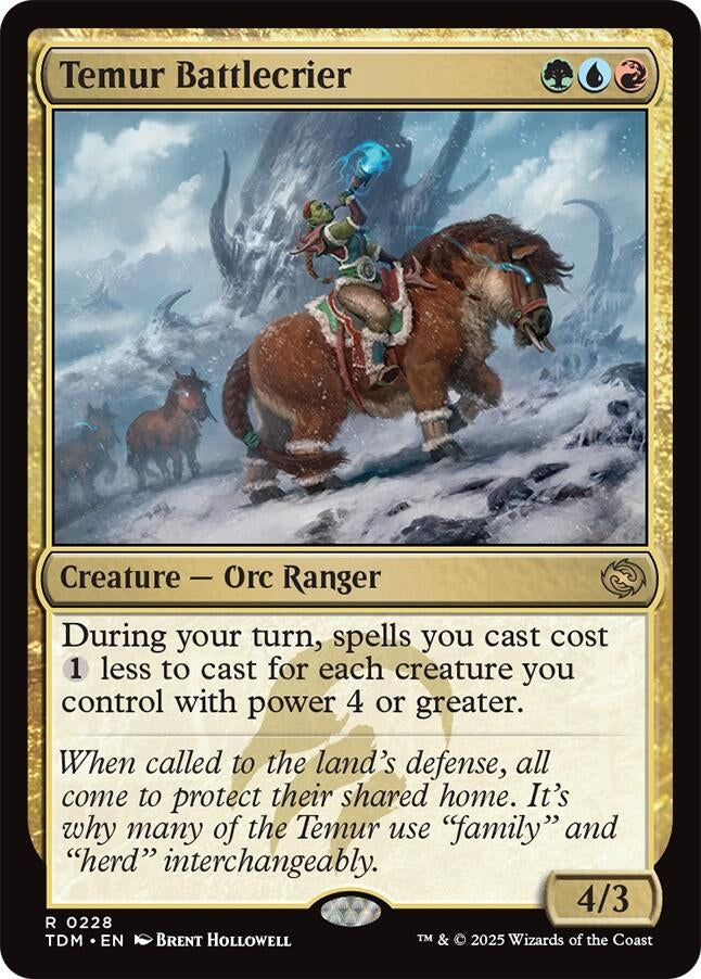 Image for Temur Battlecrier (228) (TDM) - Magic: The Gathering