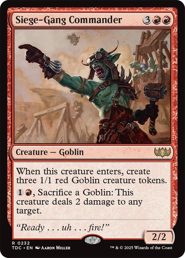 Image for Siege-Gang Commander (232) (TDC) - Magic: The Gathering