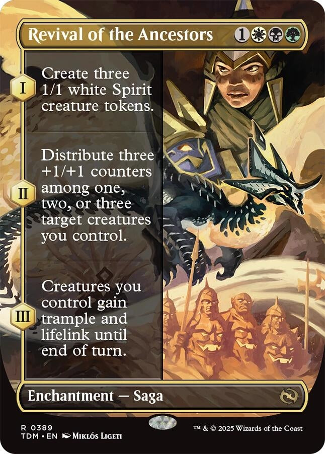 Image for Revival of the Ancestors (Borderless) (389) (TDM) - Magic: The Gathering