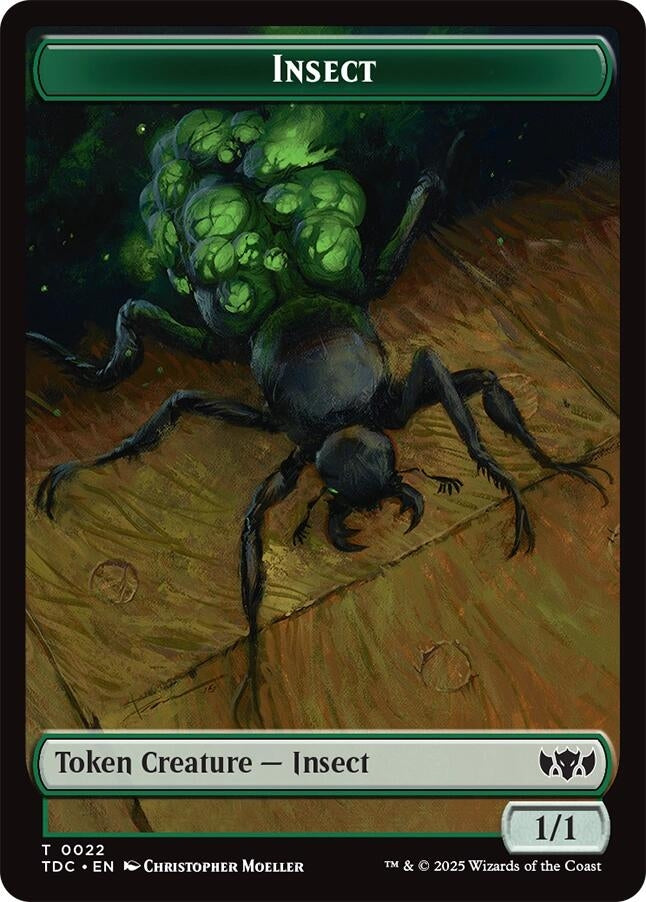 Image for Insect (0022) // Zombie Druid Double-Sided Token (22 // 10) (TDC) - Magic: The Gathering