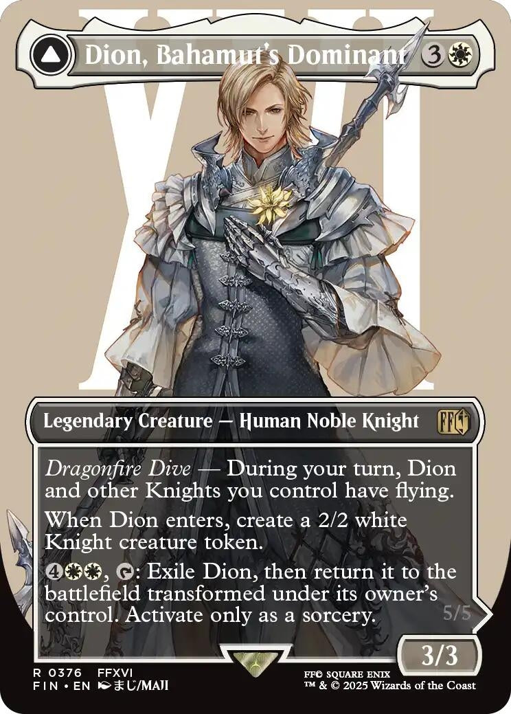 Image for Dion, Bahamut's Dominant (Borderless) (376) (FIN) - Magic: The Gathering