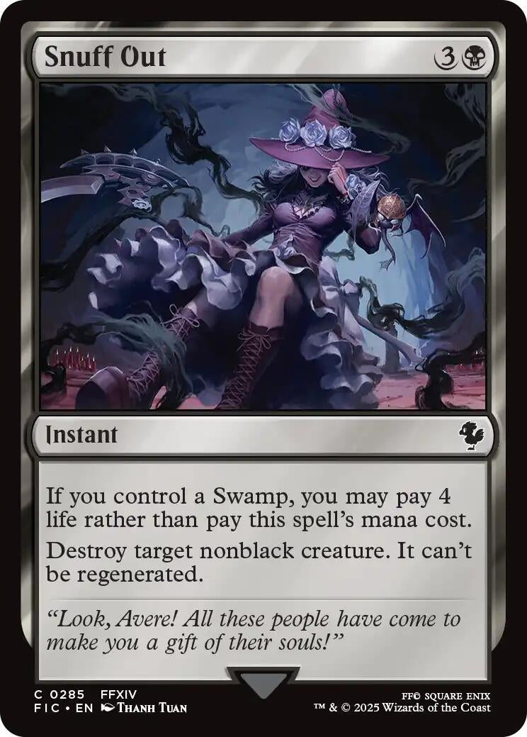 Image for Snuff Out (Surge Foil) (285) (FIC) - Magic: The Gathering