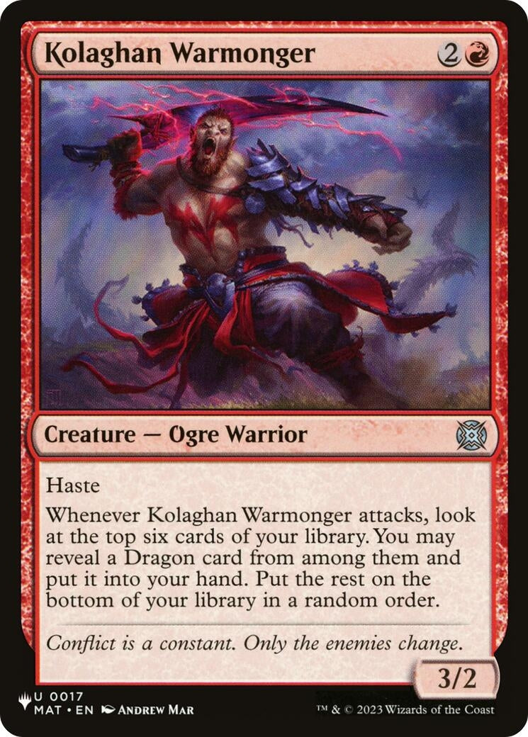 Kolaghan Warmonger (17) (LIST)