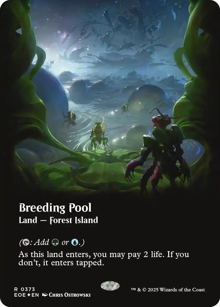 Image for Breeding Pool (Borderless) (Galaxy Foil) (373) (EOE) - Magic: The Gathering