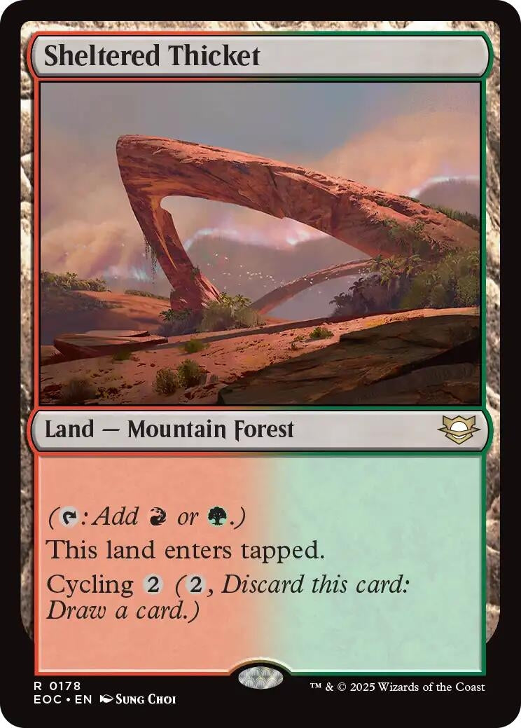 Image for Sheltered Thicket (178) (EOC) - Magic: The Gathering