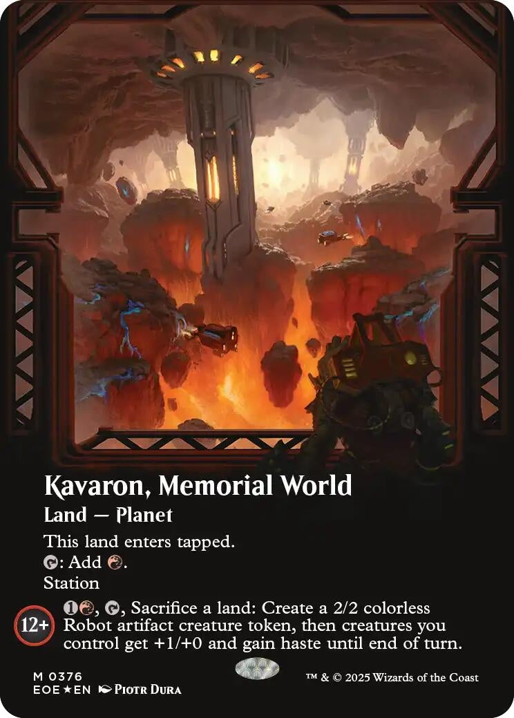 Image for Kavaron, Memorial World (Borderless) (Galaxy Foil) (376) (EOE) - Magic: The Gathering