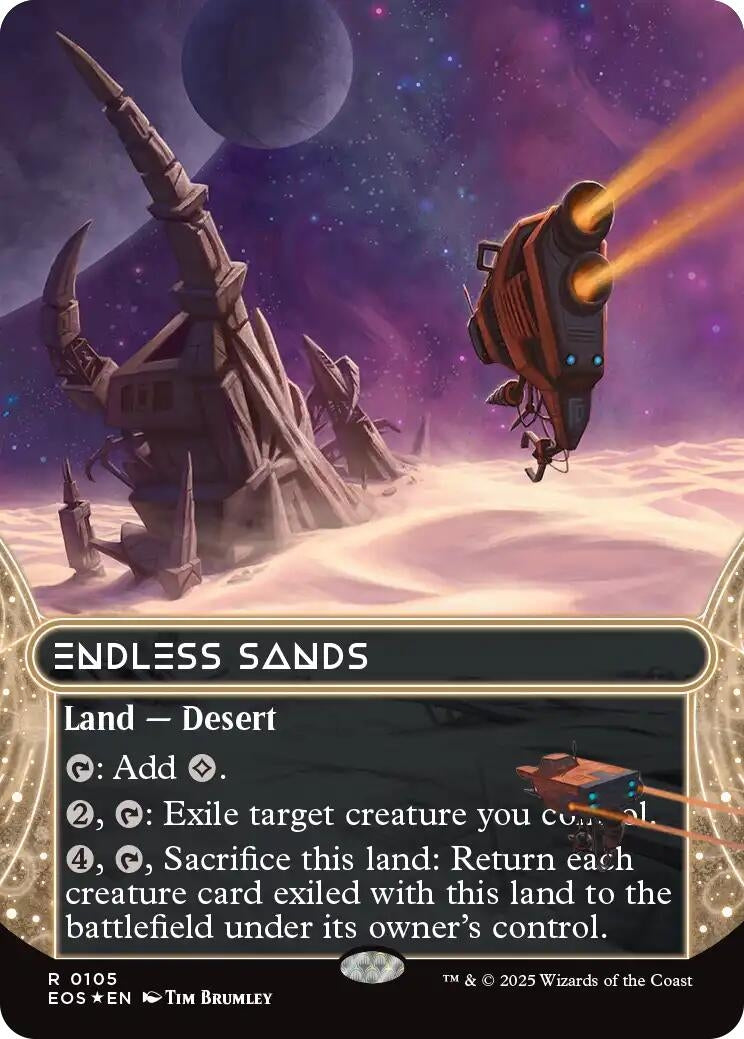 Image for Endless Sands (0105) (Borderless) (Galaxy Foil) (105) (EOS) - Magic: The Gathering