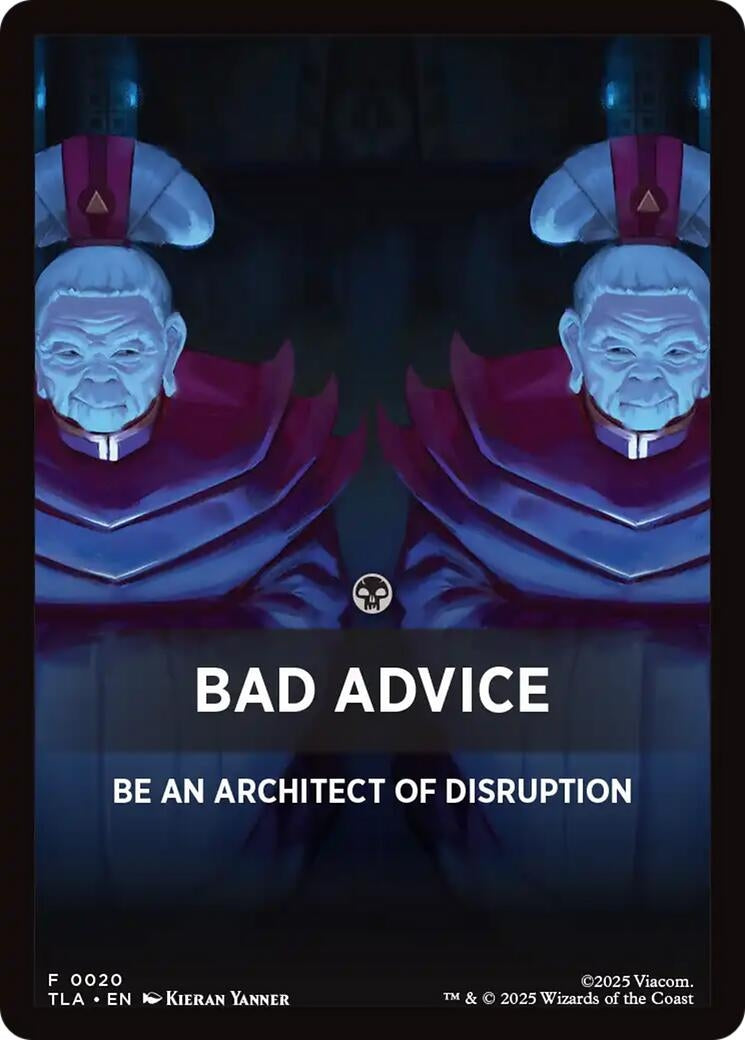 Image for Bad Advice Theme Card (20) (TLA) - Magic: The Gathering